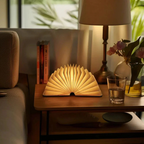 LED Folding Paper Table Lamp - Cordless, Battery Operated, Adjustable Ambiance 4