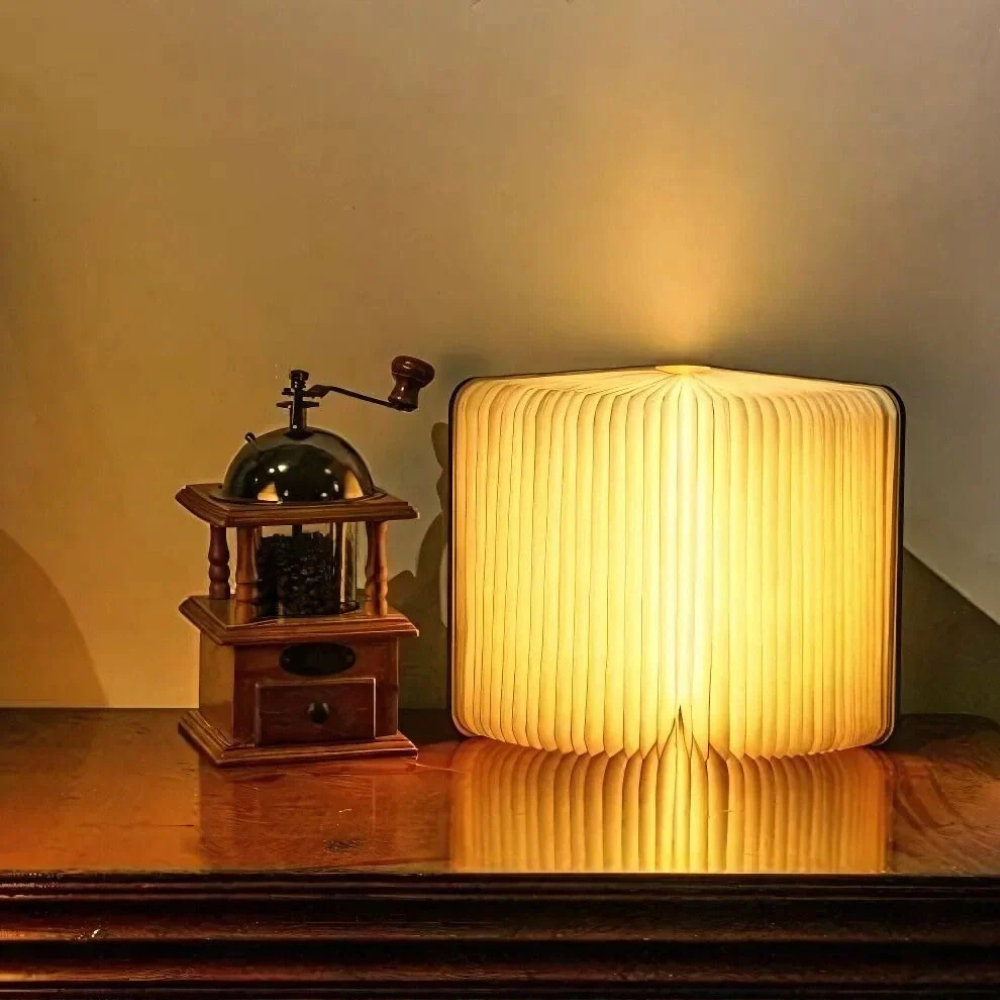 LED Folding Paper Table Lamp - Cordless, Battery Operated, Adjustable Ambiance 5