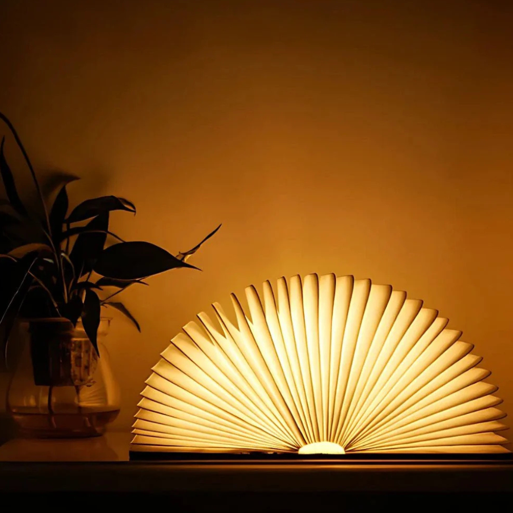 LED Folding Paper Table Lamp - Cordless, Battery Operated, Adjustable Ambiance 6