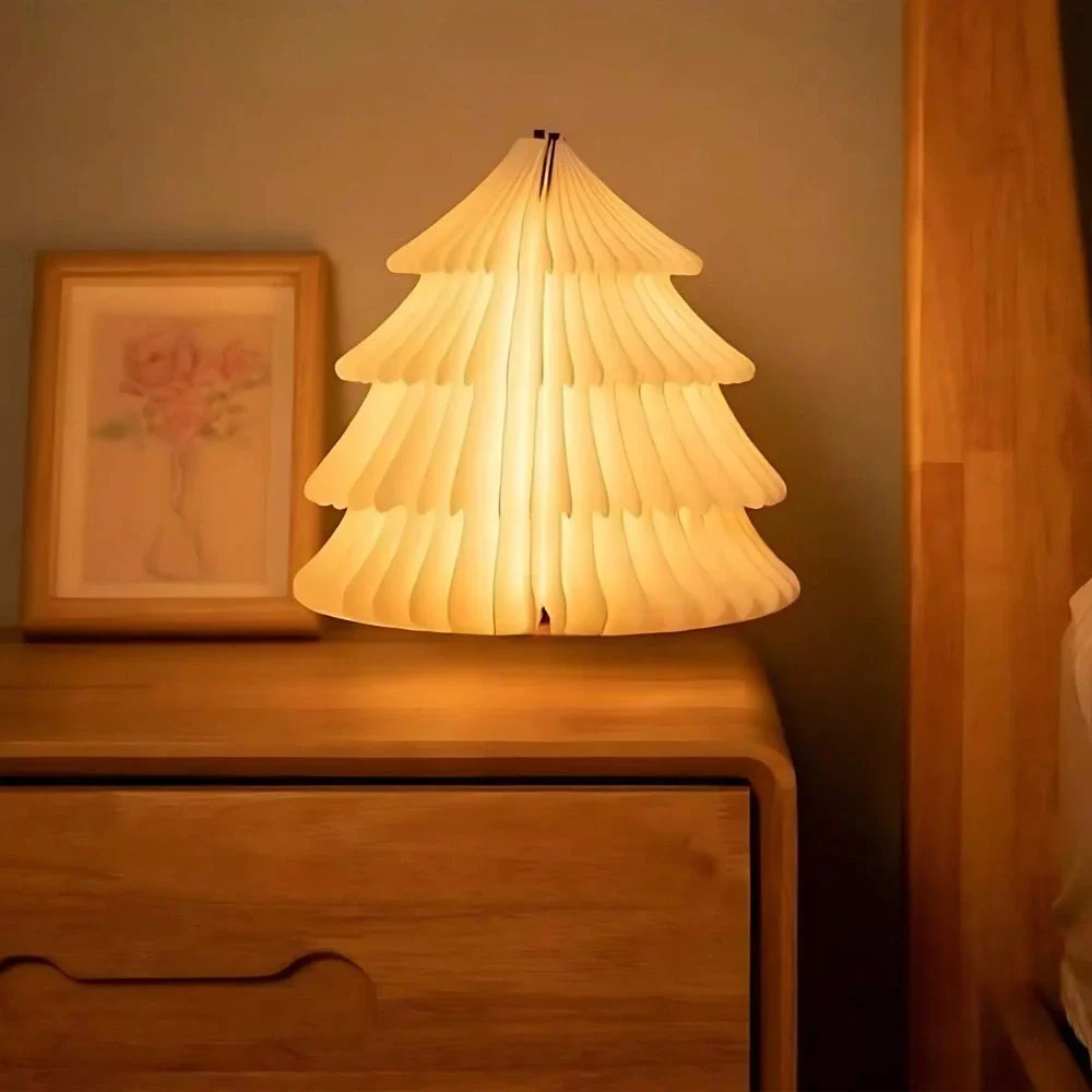 LED Folding Paper Table Lamp - Cordless, Battery Operated, Adjustable Ambiance 8