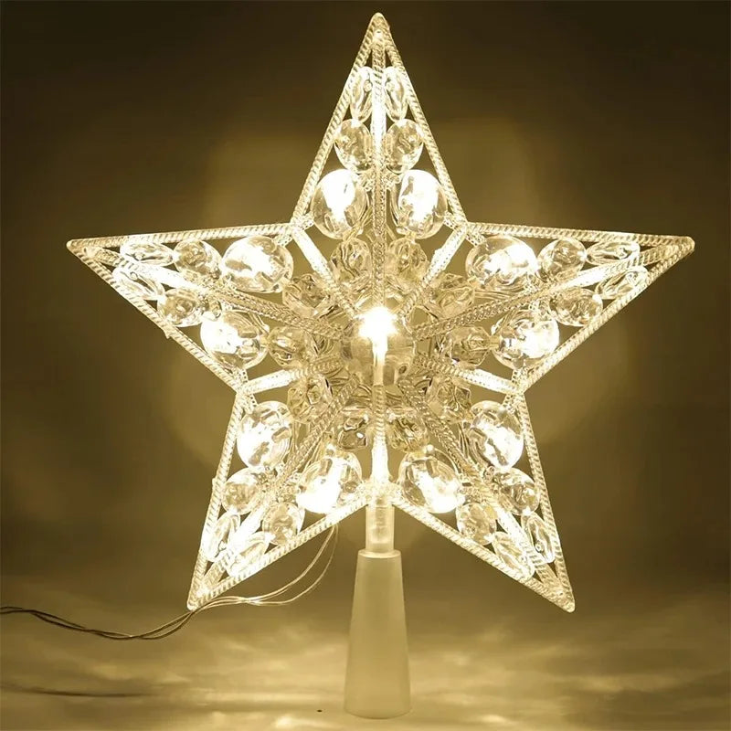 Decorative star-shaped light on a dark background
