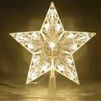 Decorative star-shaped light on a dark background