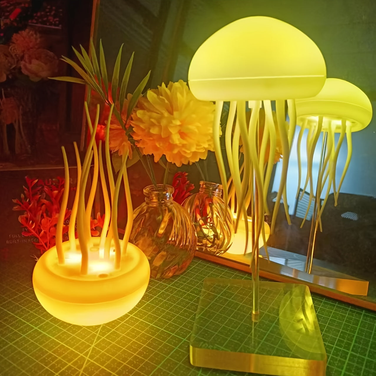 LED Jellyfish Aquarium Lamp - Color Changing USB Night Light for Relaxation 5