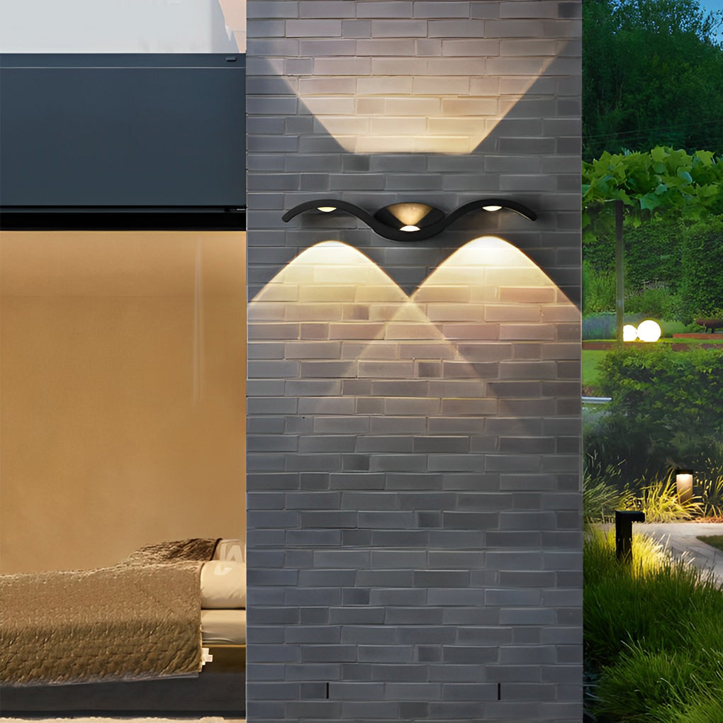 LED Outdoor Wall Light - Durable Seagull Design for Modern Ambiance 0