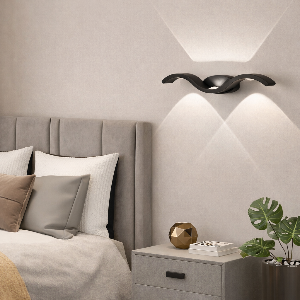 LED Outdoor Wall Light - Durable Seagull Design for Modern Ambiance 00