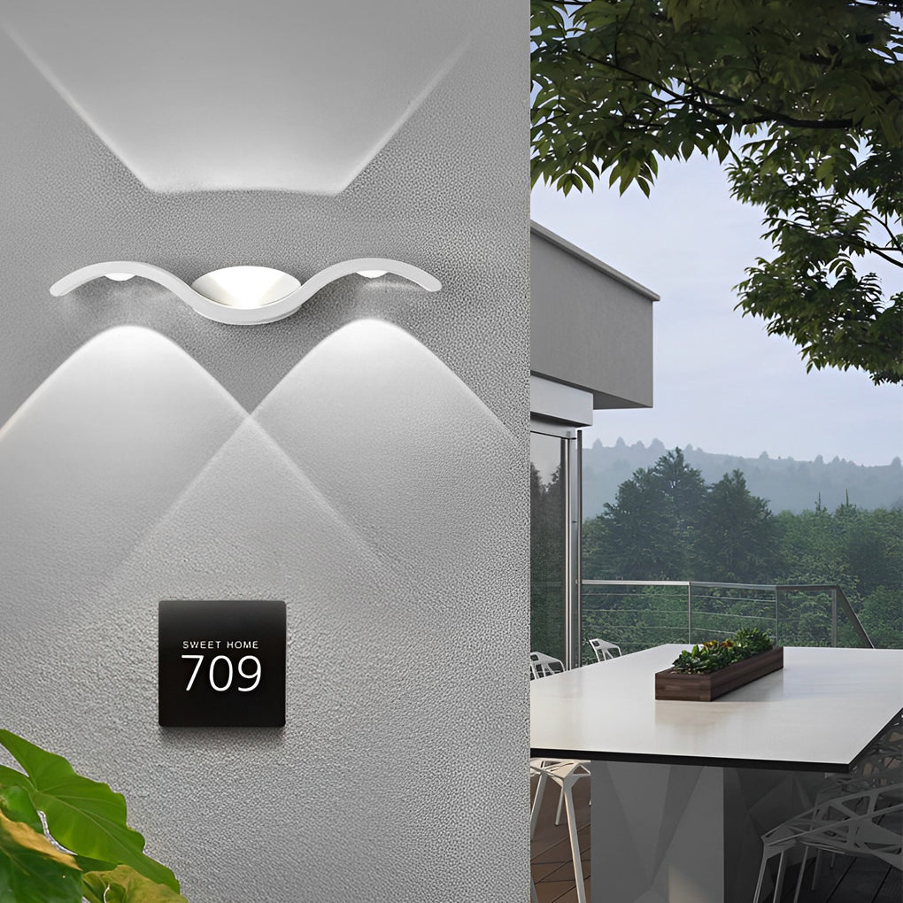 LED Outdoor Wall Light - Durable Seagull Design for Modern Ambiance 2