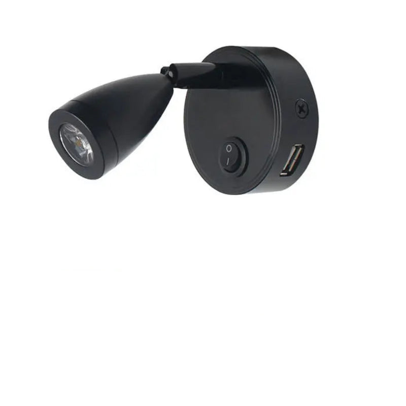 LED RV Reading Light - 12V/24V, USB Charging, Adjustable Gooseneck 2
