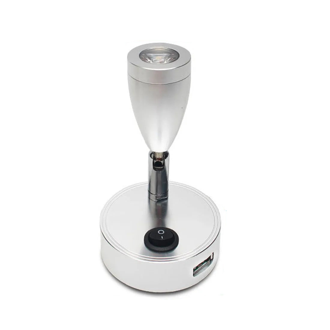 LED RV Reading Light - 12V/24V, USB Charging, Adjustable Gooseneck 7