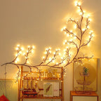 LED Table Lamp - Warm Ambient Light with Flexible Rattan Design 0