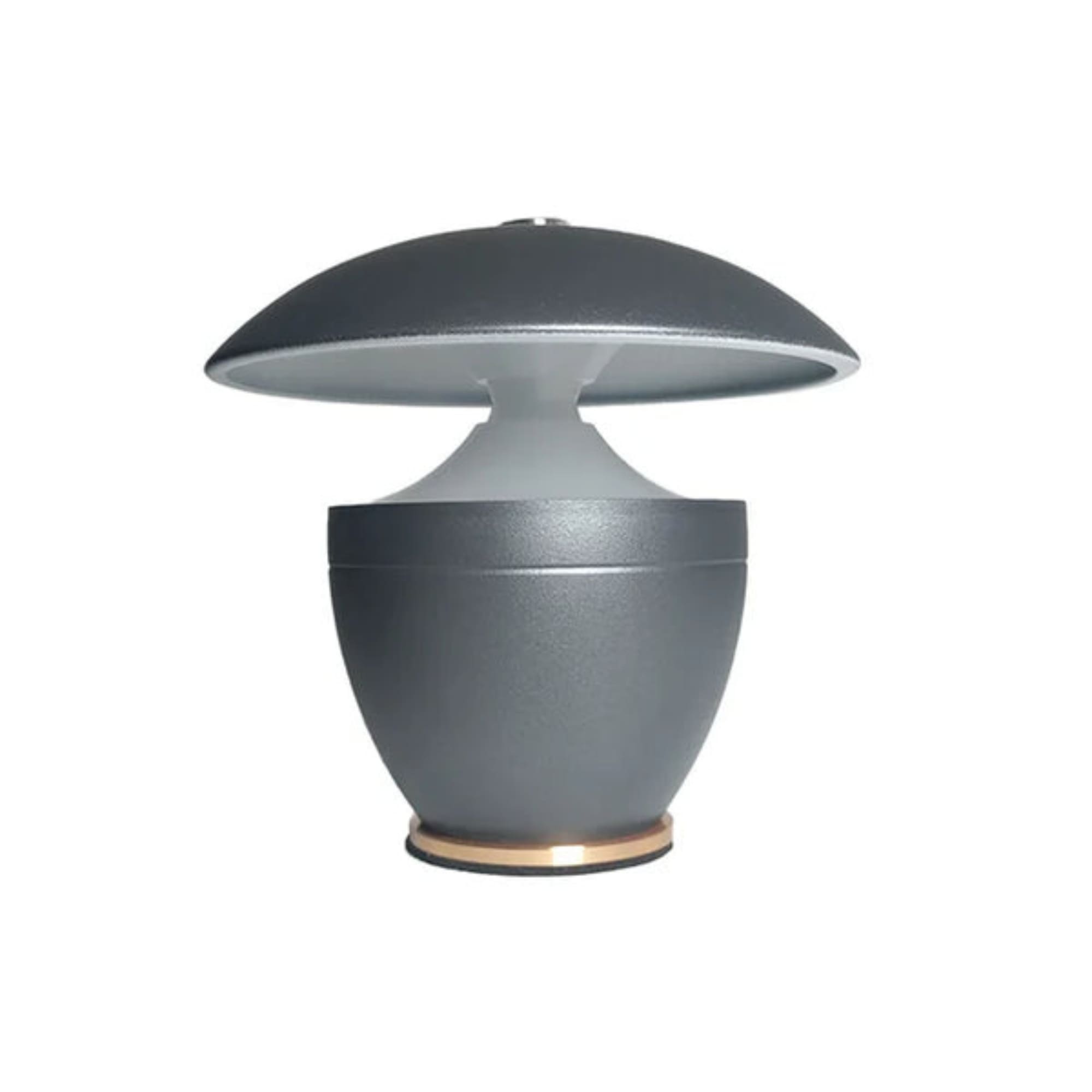 Gray outdoor lamp with a white background