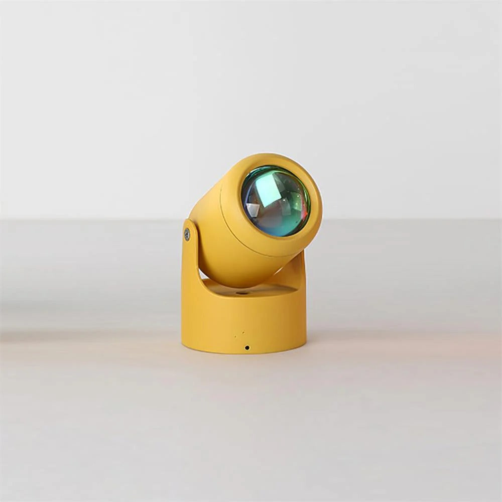 Yellow spotlight on a white background