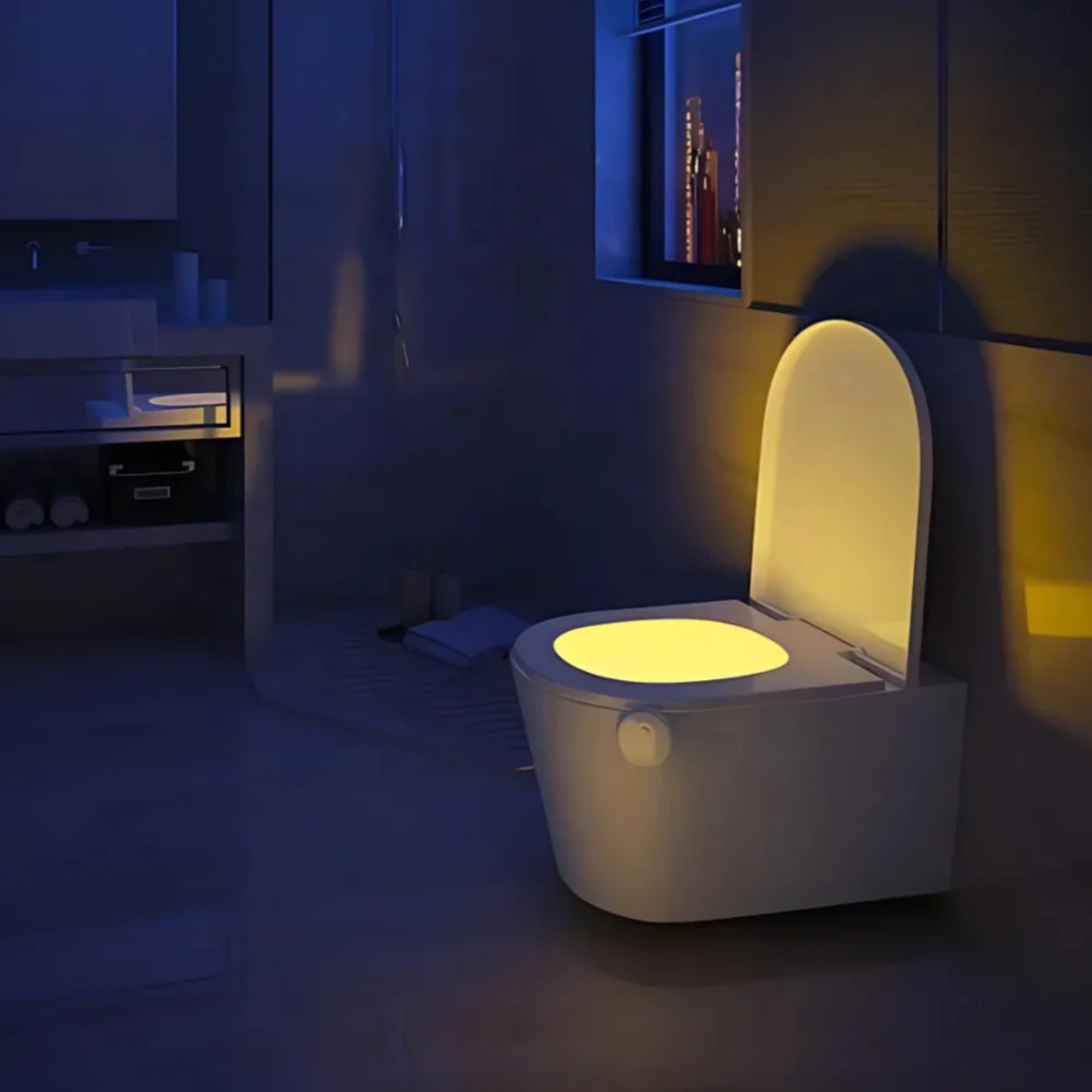 LED Toilet Bowl Light – Automatic Motion Sensor Bathroom Night Light 01