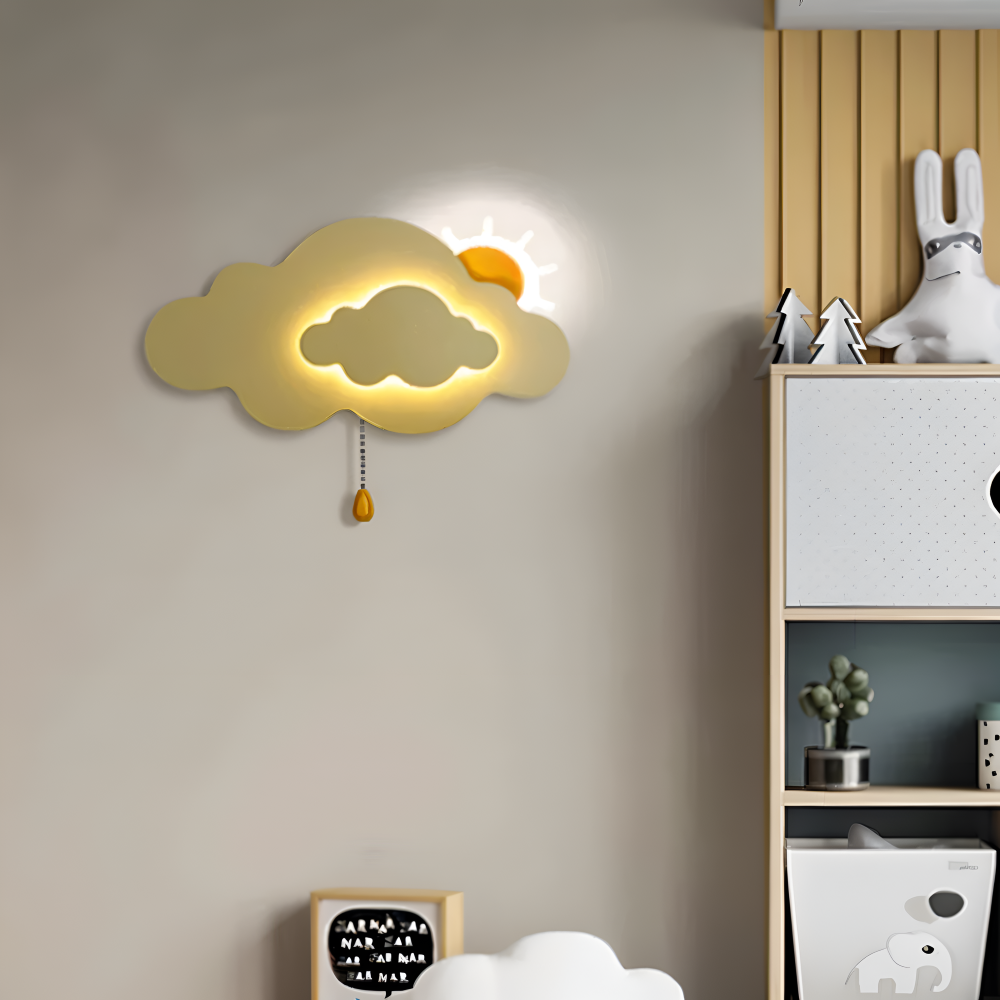 Cloud Wall Light, Integrated LED, Wall Mounted, Three Light Modes 1