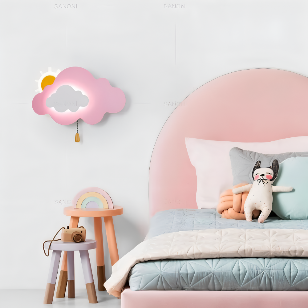Cloud Wall Light, Integrated LED, Wall Mounted, Three Light Modes 6