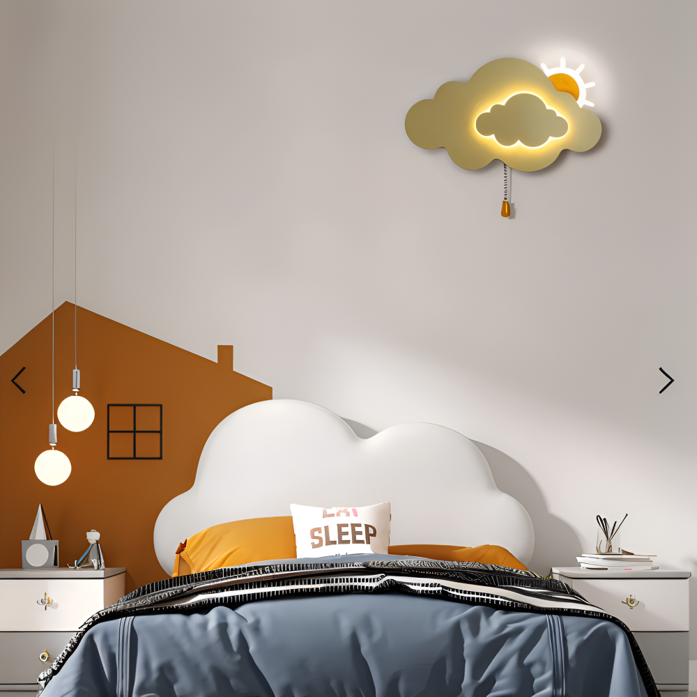 Cloud Wall Light, Integrated LED, Wall Mounted, Three Light Modes 8