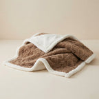 Lambswool and Fleece Winter Blanket – Soft and Warmest Blanket for Sofa and Bed, Cozy Comfort for Cold Days
