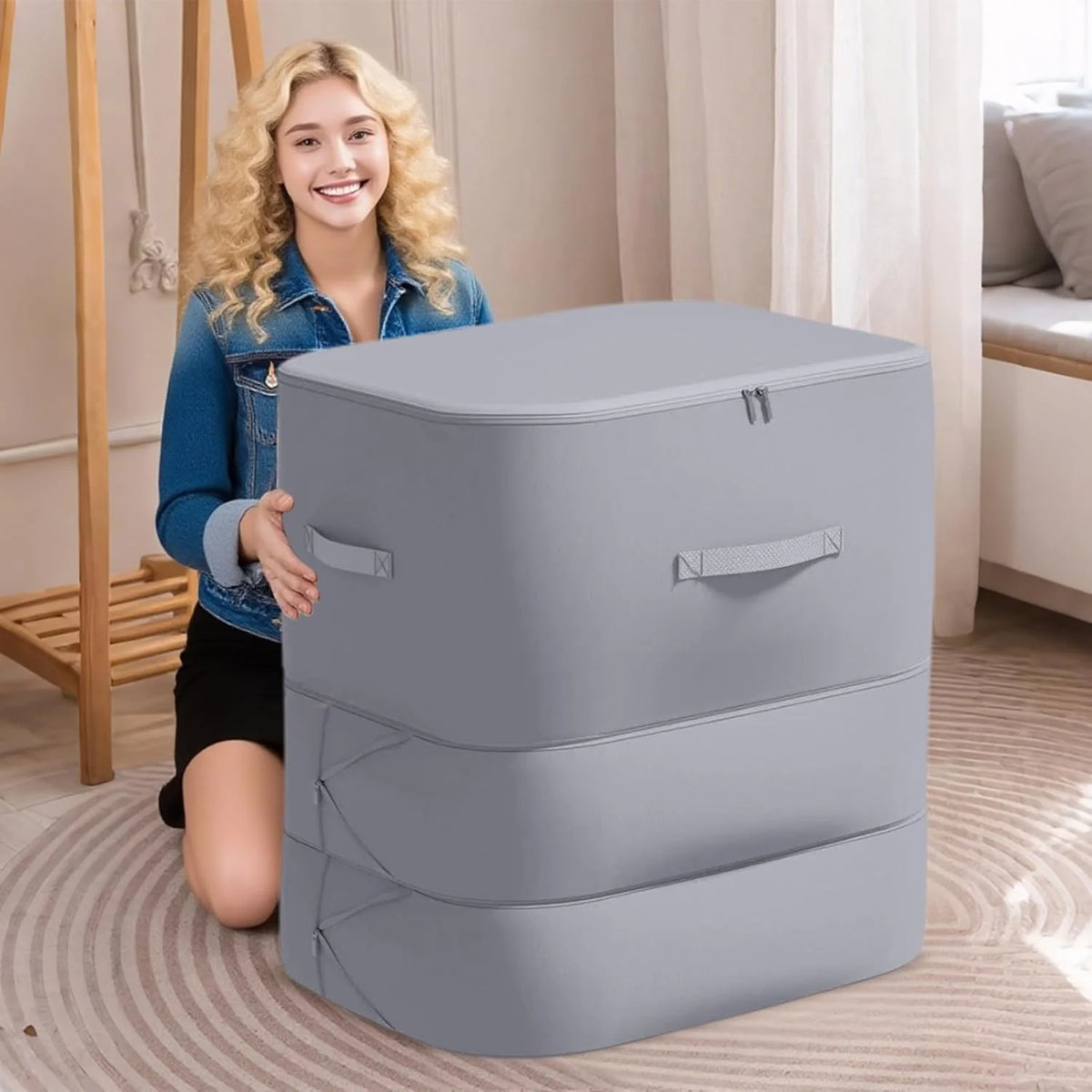 Large Dustproof Duvet Storage Bag Self-Compression-Storage & Organization-Homely Dreams-Cream-Homely Dreams