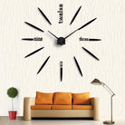 Large Modern 3D Wall Clock Decor - Customizable Size with Silent Movement for Contemporary Home Design 0