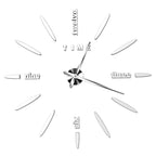 Large Modern 3D Wall Clock Decor - Customizable Size with Silent Movement for Contemporary Home Design 2