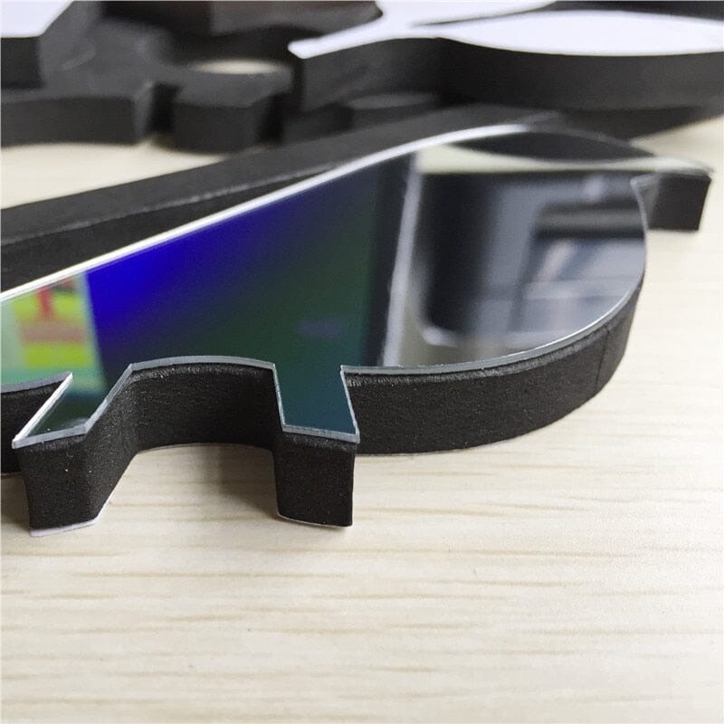 Large Modern 3D Wall Clock Decor - Customizable Size with Silent Movement for Contemporary Home Design 3