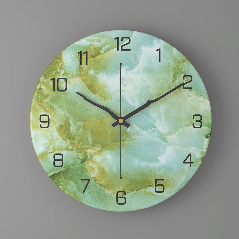 Large Modern Wall Clock - Elegant Marble Look & Silent Quartz Movement 6