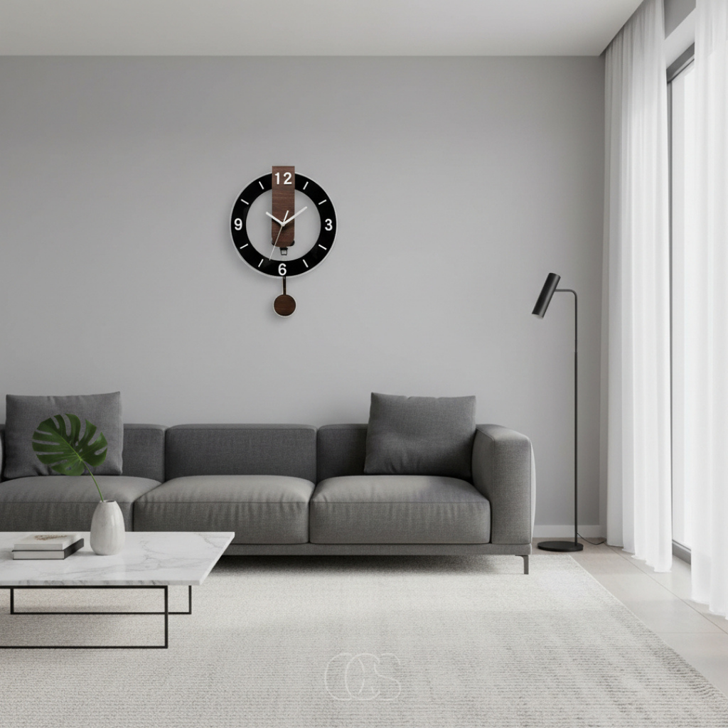 Large Retro Silent Wall Clock - Elegant Design & Peaceful Functionality 0