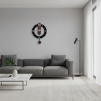 Large Retro Silent Wall Clock - Elegant Design & Peaceful Functionality 0