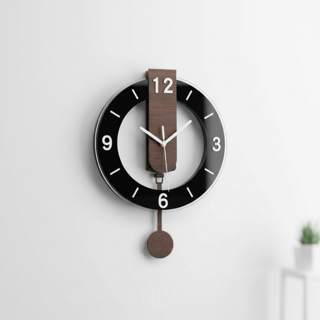 Large Retro Silent Wall Clock - Elegant Design & Peaceful Functionality 1