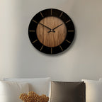 Large Wall Clock - Elegant Silent Wooden Wall Decor for Home & Office 2