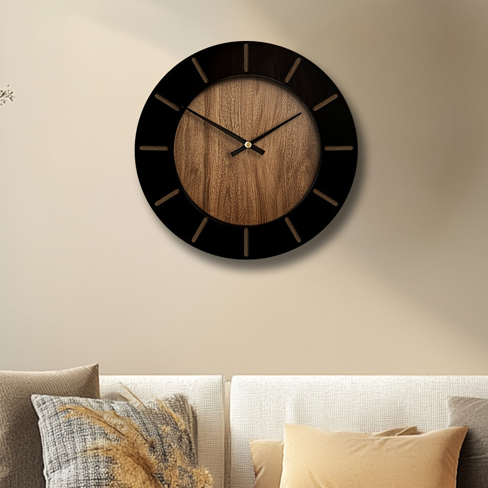 Large Wall Clock - Elegant Silent Wooden Wall Decor for Home & Office 4