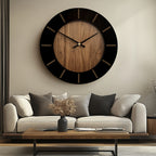 Large Wall Clock - Elegant Silent Wooden Wall Decor for Home & Office 5