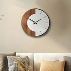 Large Wooden Wall Clock - Timeless Design with Silent Mechanism 2