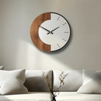 Large Wooden Wall Clock - Timeless Design with Silent Mechanism 3
