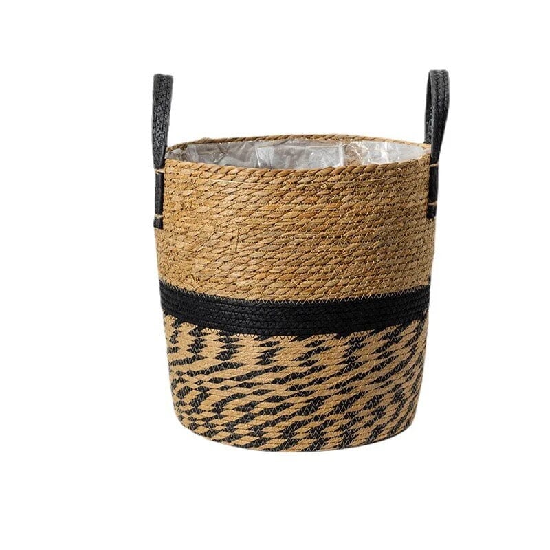 Laundry Basket - Stylish Seagrass Hamper with Handles 0