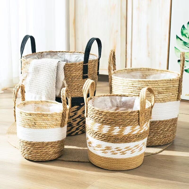 Laundry Basket - Stylish Seagrass Hamper with Handles 5