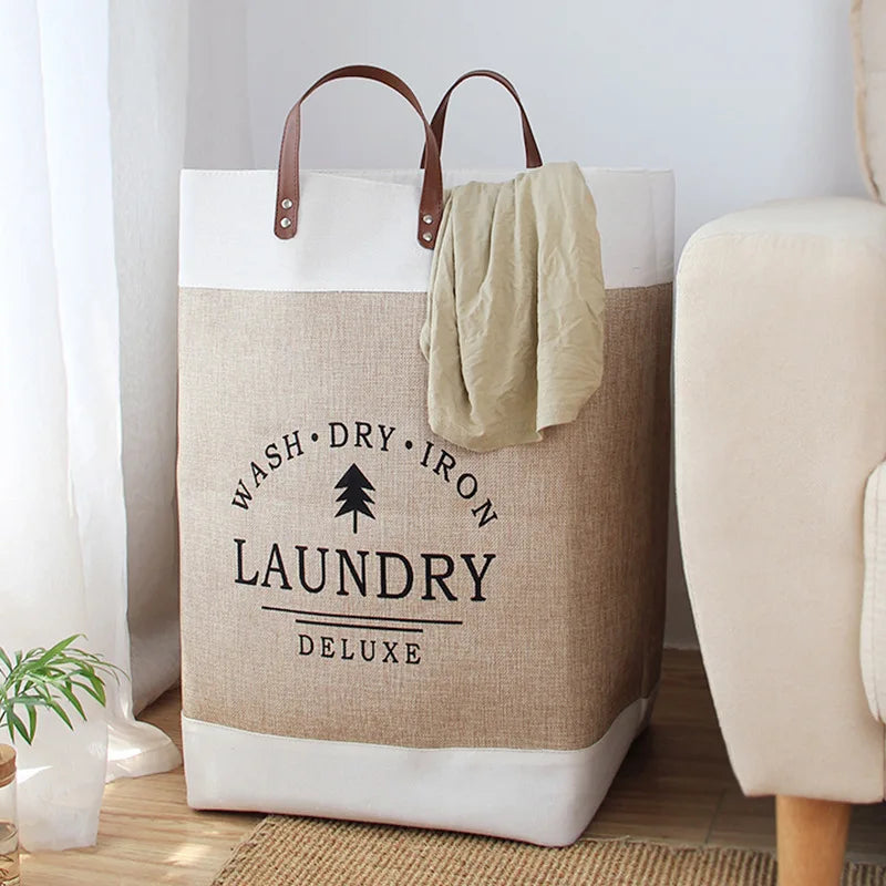 Laundry Hamper - Stylish Design with Durable Handles 0