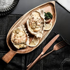 Leaf-Shaped Wooden Serving Plate - Elegant Design for Versatile Use 4