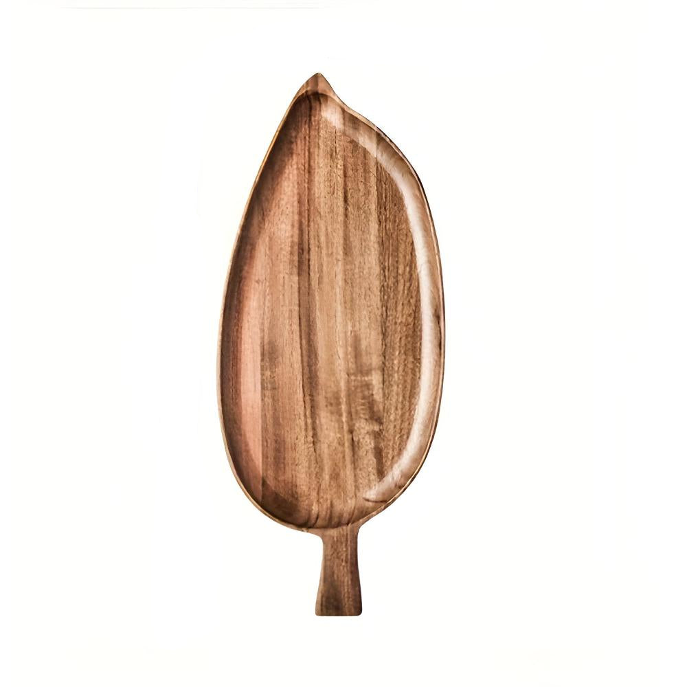 Leaf-Shaped Wooden Serving Plate - Elegant Design for Versatile Use 9