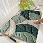 Leaf Bath Mat - Soft Microfiber, Absorbent & Non-Slip Design 1