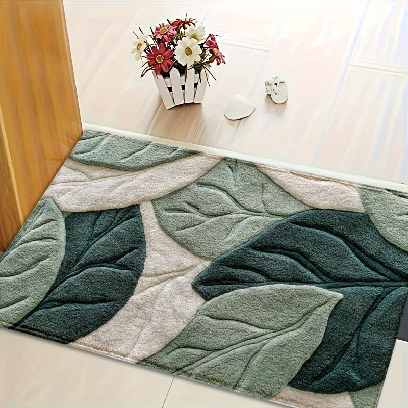 Leaf Bath Mat - Soft Microfiber, Absorbent & Non-Slip Design 6