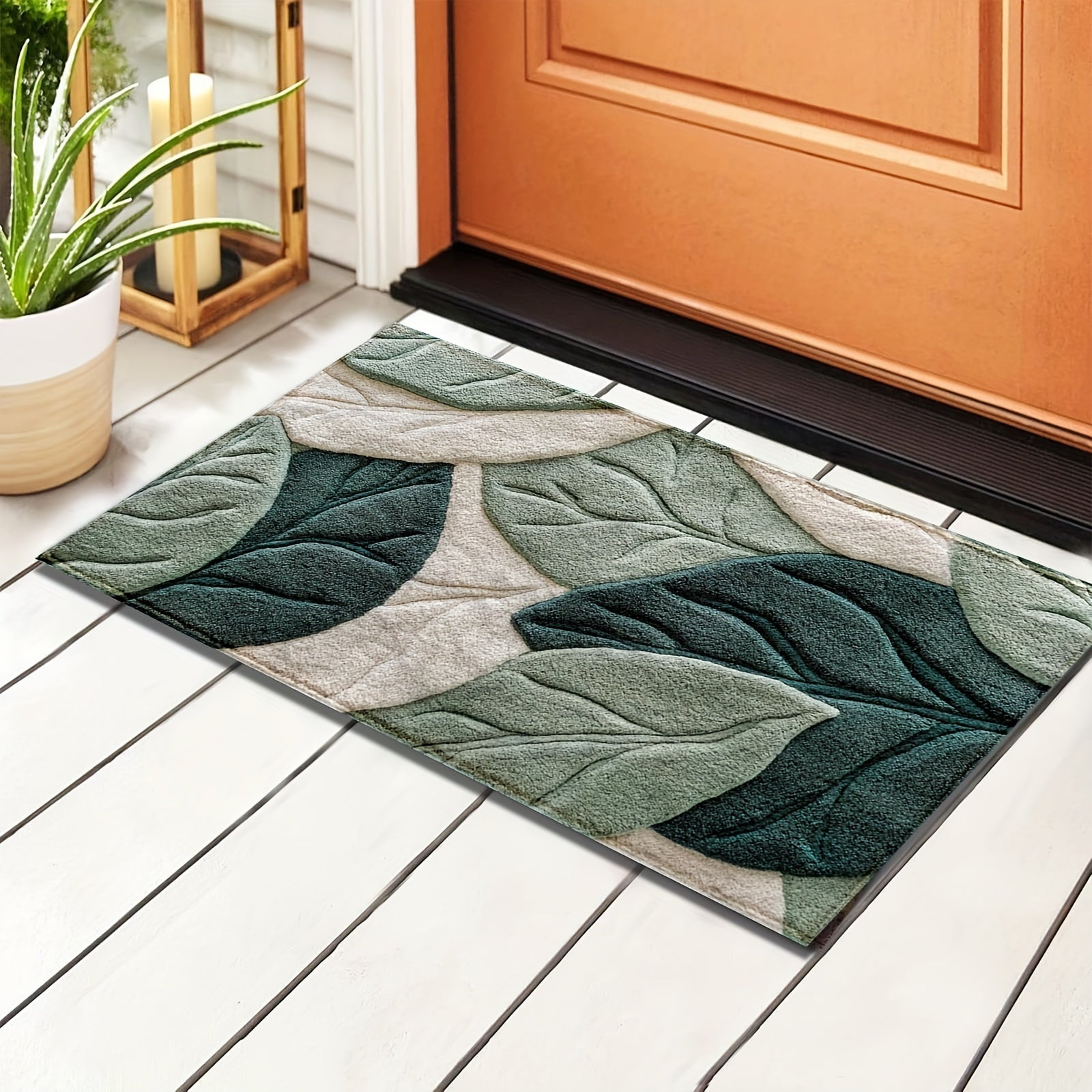 Leaf Bath Mat - Soft Microfiber, Absorbent & Non-Slip Design 7