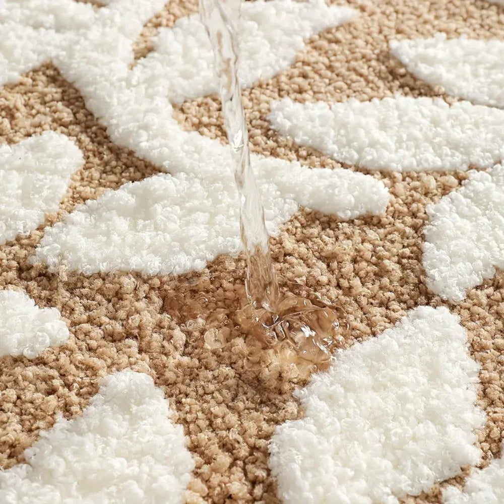 Leaf Pattern Bath Mat - Soft Microfiber, Non-Slip Safety & Comfort 7