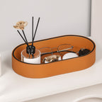 Leather Desk Organiser Tray - Stylish PU Leather with Multiple Compartments 4