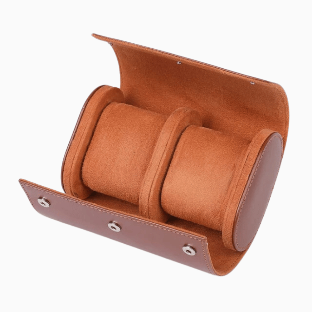 Leather Watch Case - Elegant Organizer for 1-3 Timepieces, Travel Friendly 5