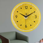 Lemon Wall Clock - Silent Quartz Kitchen Clock Decor with Bright Design 2