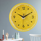 Lemon Wall Clock - Silent Quartz Kitchen Clock Decor with Bright Design 4