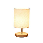 LinenWood Table Lamp - Natural Wood Base & Linen Shade for Bedroom & Desk 4