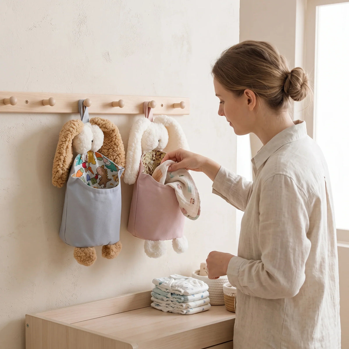 Little Manta Nook Crib Storage Caddy - Compact Baby Essentials Organizer 3