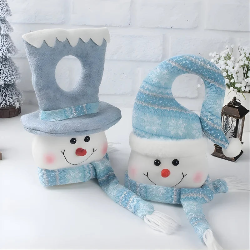 Plush Light-Up Snowman Christmas Decoration with Winter Hat 04