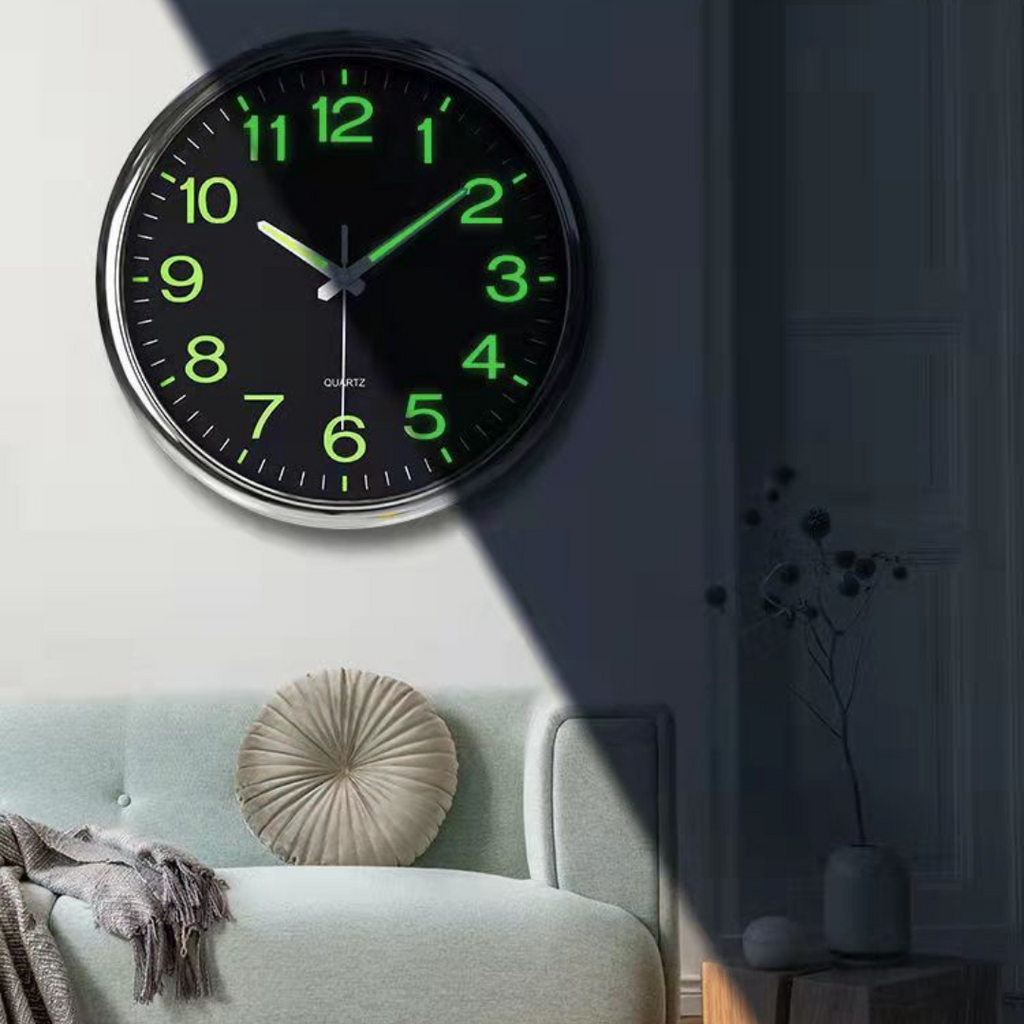 Luminous Wall Clock - Modern Decor with Easy Readability & Metal Frame 1